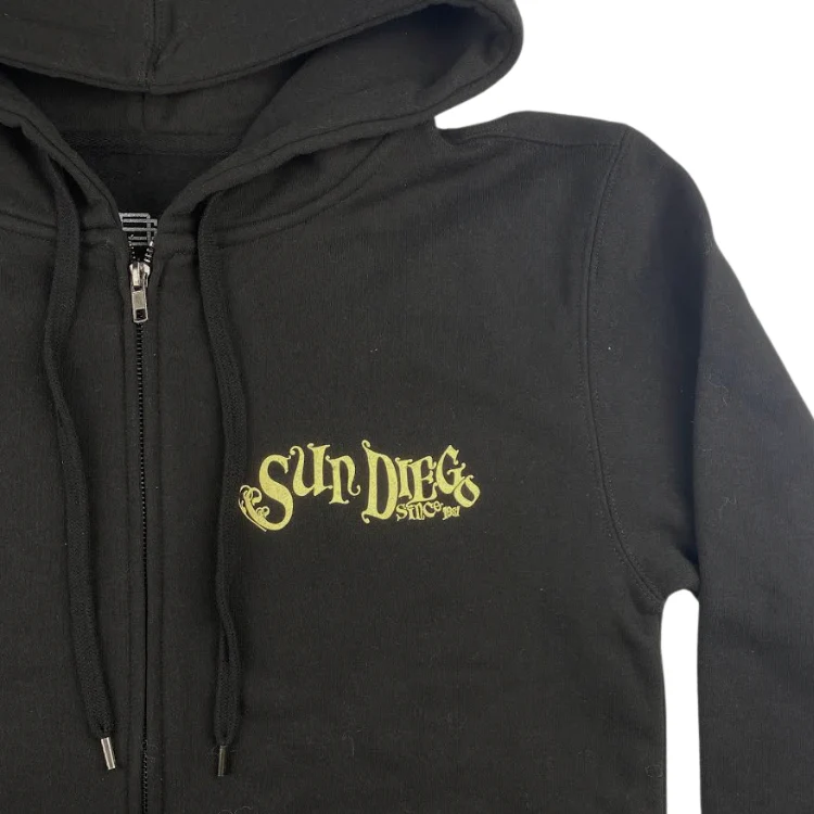 SunDiego Sunken Sun Zip Hoodie - Black - Image 3