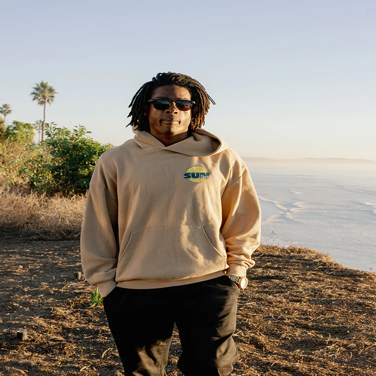 SunDiego Surf Rise Pullover Hoodie- Sandstone - Image 2