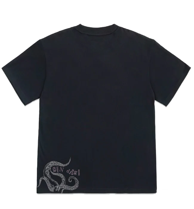 SunDiego Anchors Away Distressed Box Tee - Limo - Image 2