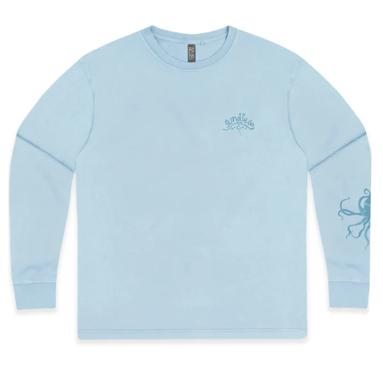 SunDiego Dont Get Inked Heavyweight Long Sleeve Tee - Sky Blue - Image 2