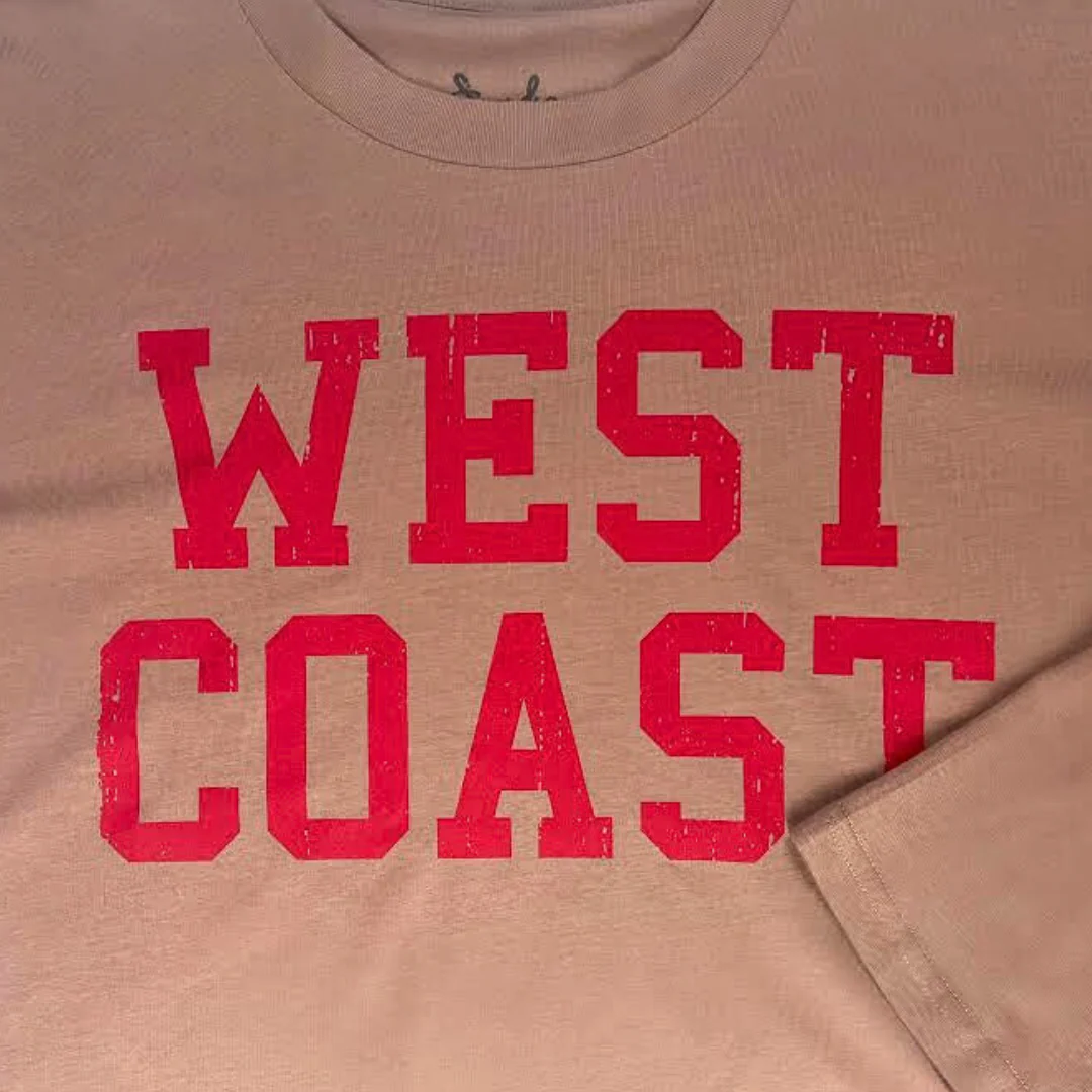 Sun Diego Long Sleeve West Coast Crop Tee - Hazypinkred - Image 3