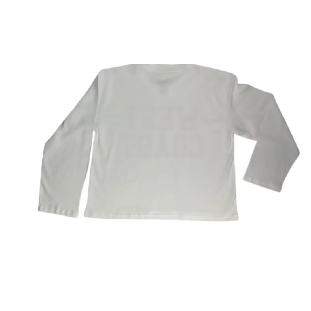 Sun Diego Long Sleeve West Coast Crop Tee - Whitepink - Image 2