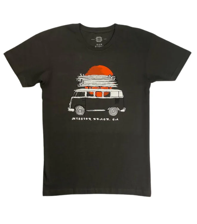 Sun Diego Mission Beach Surfari Tee - Vintage Black