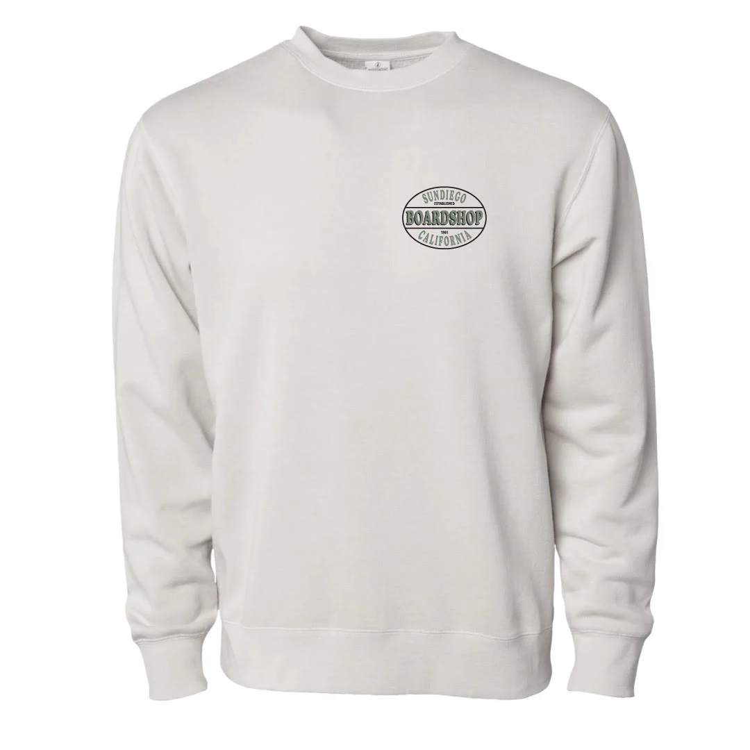 SunDiego SDBSCA Crewneck - BONE/OLIVE - Image 2