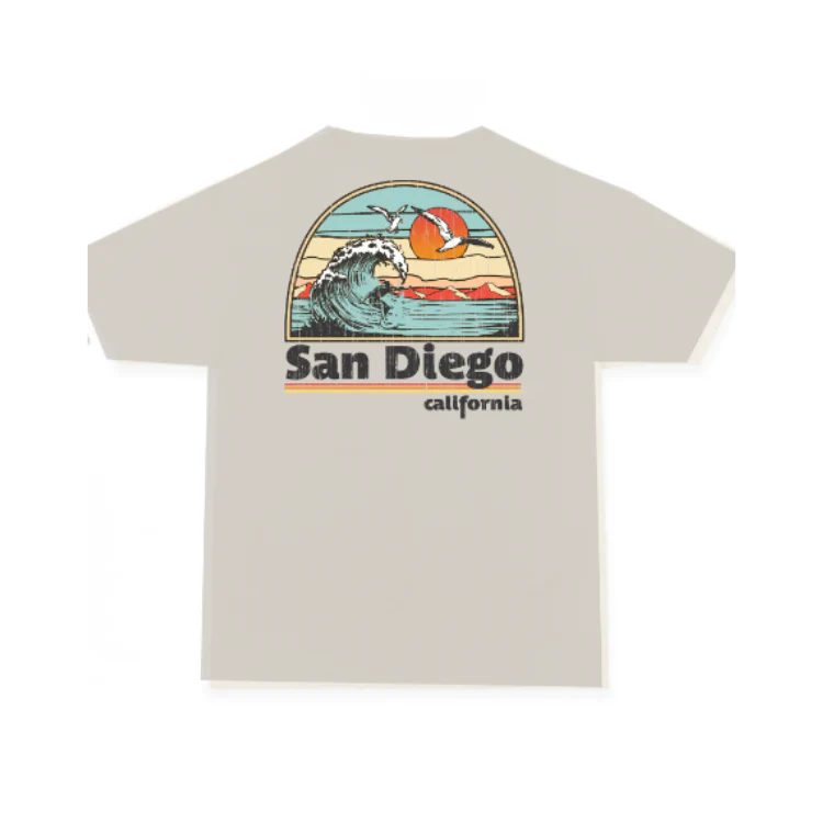 SunDiego HOT SESSION BOX TEE - STRING TAN