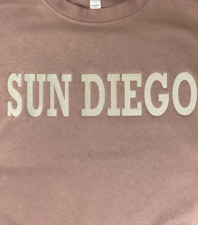 Sun Diego Fleece Embroidered - Hazy Pink - Image 3