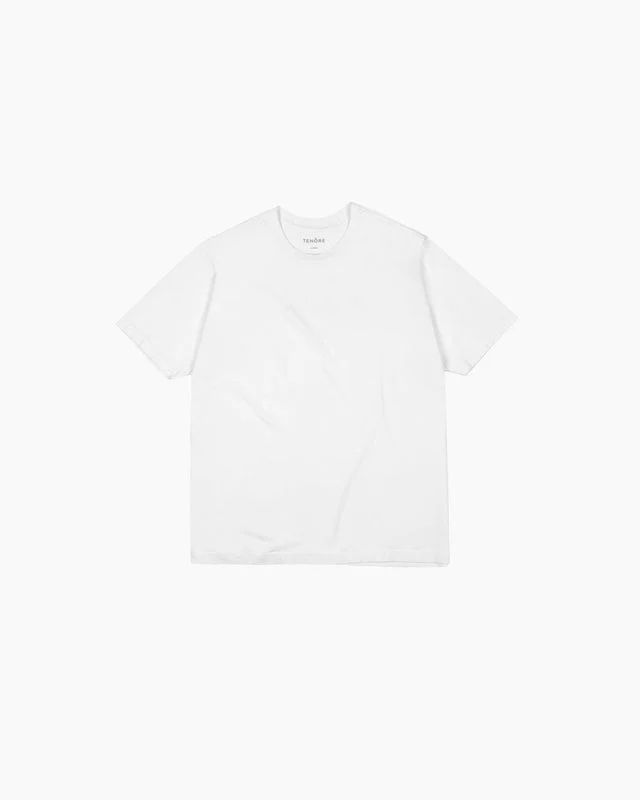 Tenore Embroidered Logo Tee - WHITE
