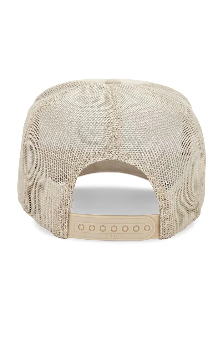 That Friday Feeling Electric Rainbow Trucker Hat - Tan - Image 3