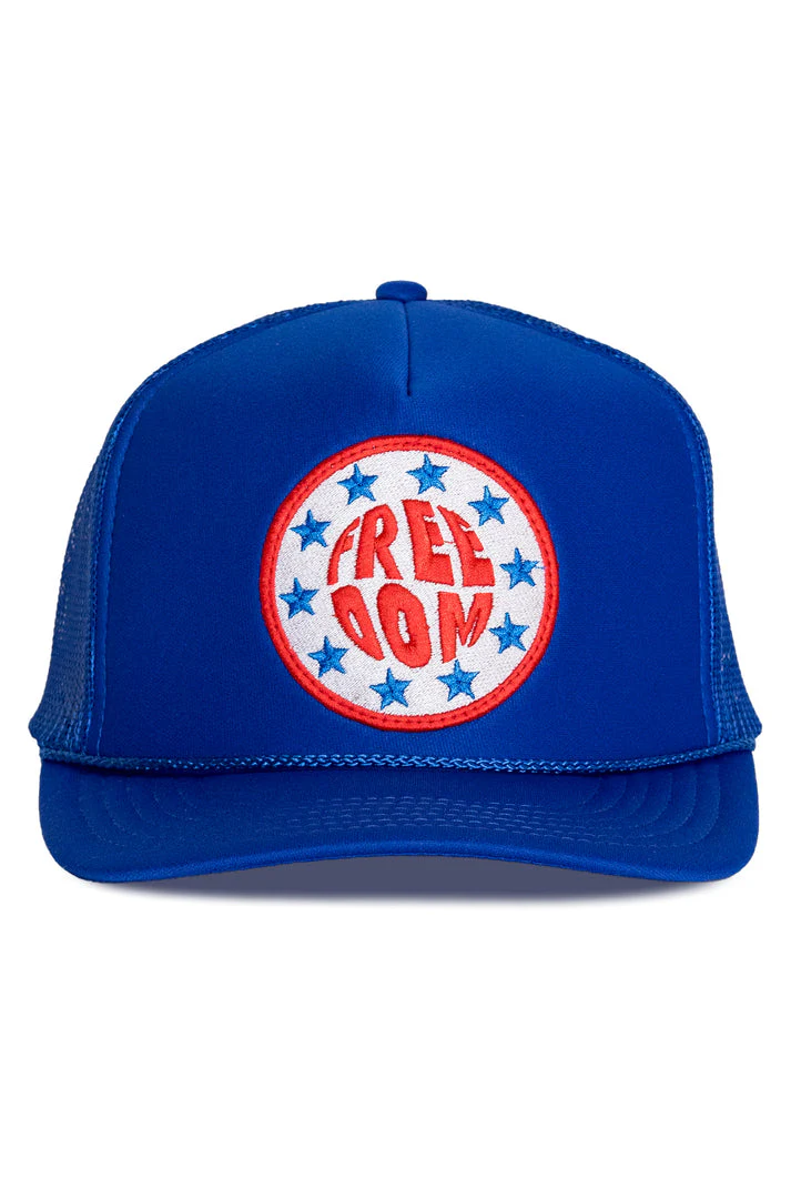 That Friday Feeling Freedom Stars Trucker Hat - Royal Blue