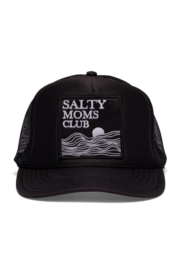 That Friday Feeling Salty Moms Trucker Hat - Black/Black