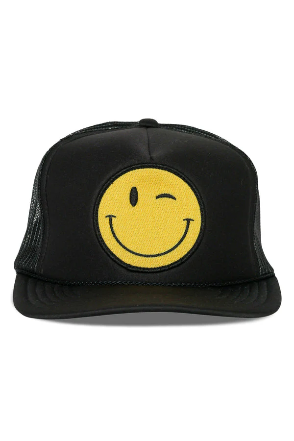 That Friday Feeling Winky Trucker Hat - BLACK