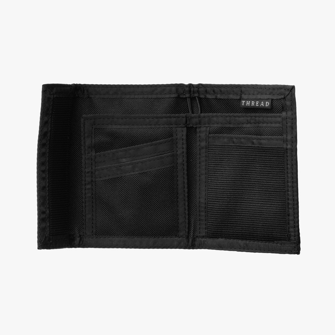 Thread Velcro Bifold Wallet - Black - Image 2