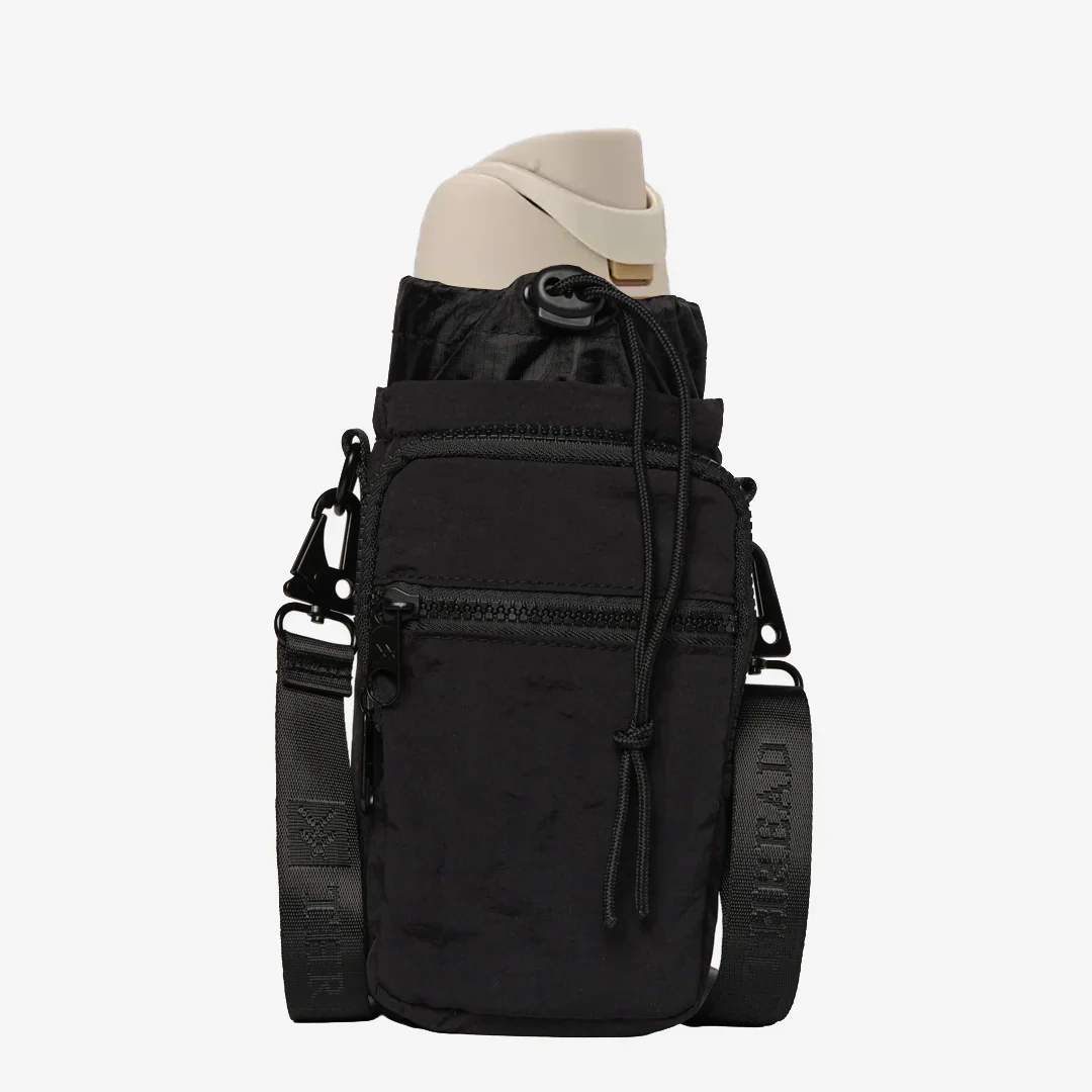 Thread Water Bottle Sling Bag - Black