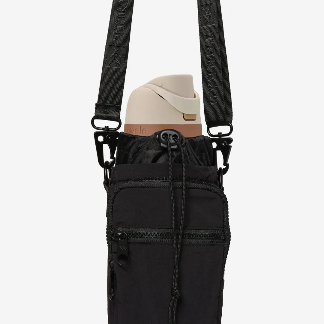 Thread Water Bottle Sling Bag - Black - Image 3