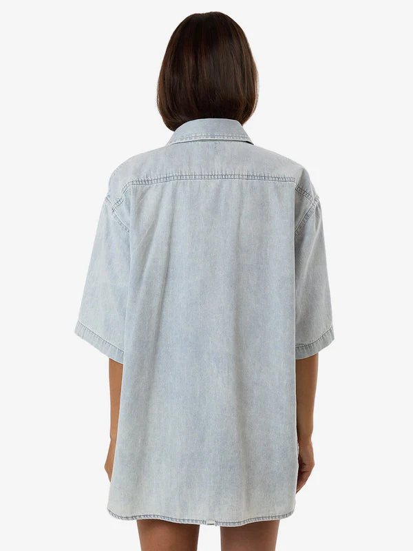 Thrills Darian Denim Shirt - DIRTY FADE - Image 2