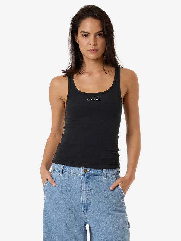 THRILLS Minimal Thrills Scoop Tank - FADED BLACK