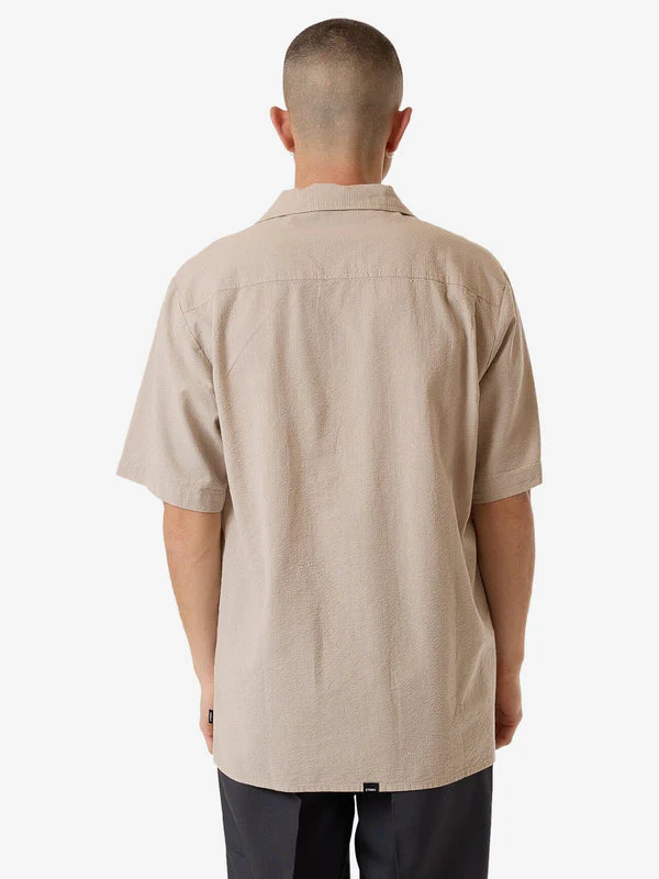 THRILLS Minimal Thrills Stripe Bowling Shirt - BRINDLE - Image 2