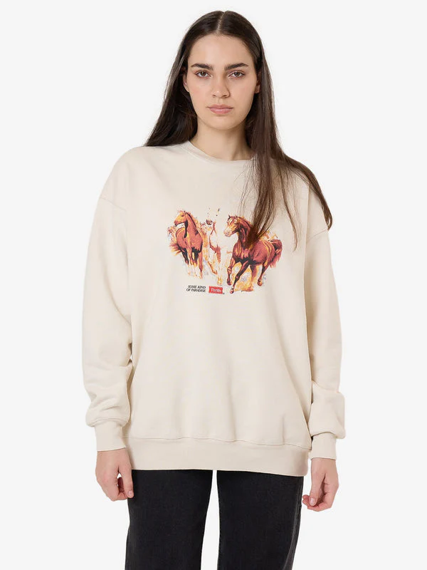 THRILLS Ruthless Frontier Slouch Crew - HERITAGE WHITE
