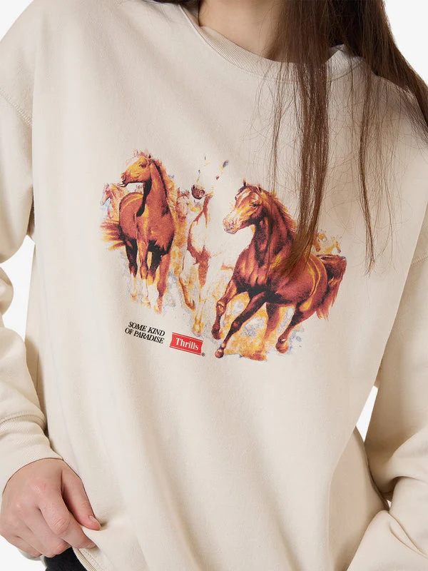 THRILLS Ruthless Frontier Slouch Crew - HERITAGE WHITE - Image 3