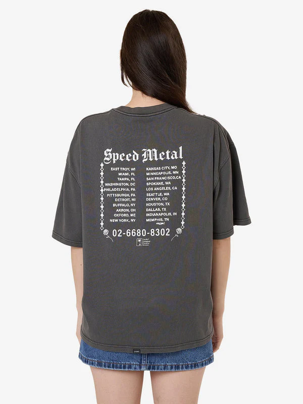 THRILLS Speed Metal Oversized Tee - MERCH BLACK - Image 2