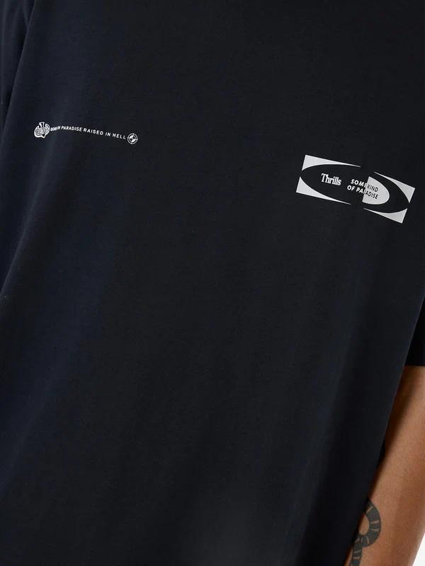 THRILLS Shifting Sands Merch Fit Tee - TWILIGHT BLACK - Image 4