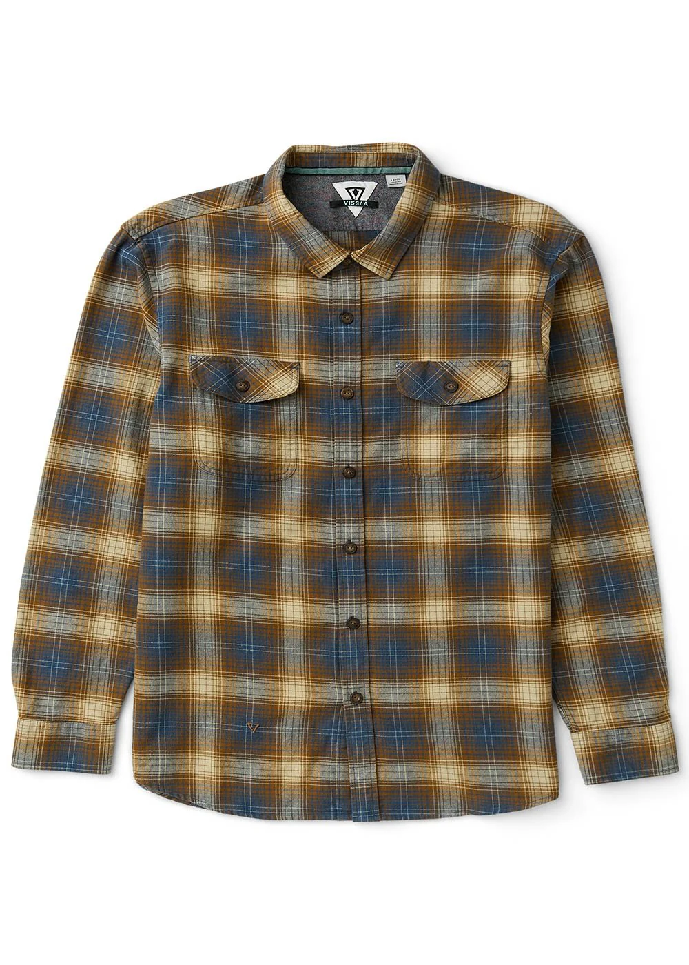 Vissla Central Coast Eco Long Sleeve Flannel - Rubber