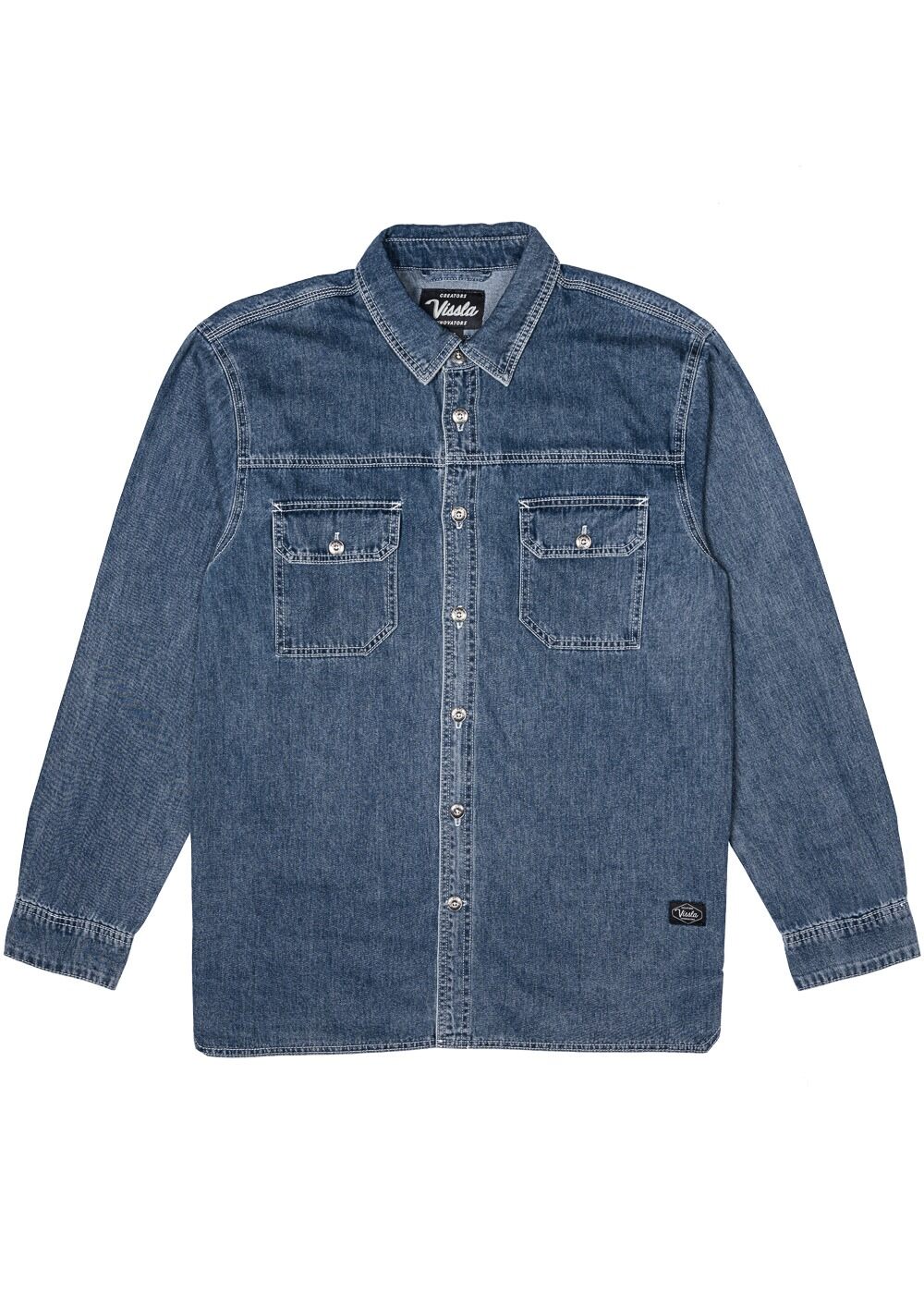 Vissla Creators Denim Ls Workshirt - DARK DENIM