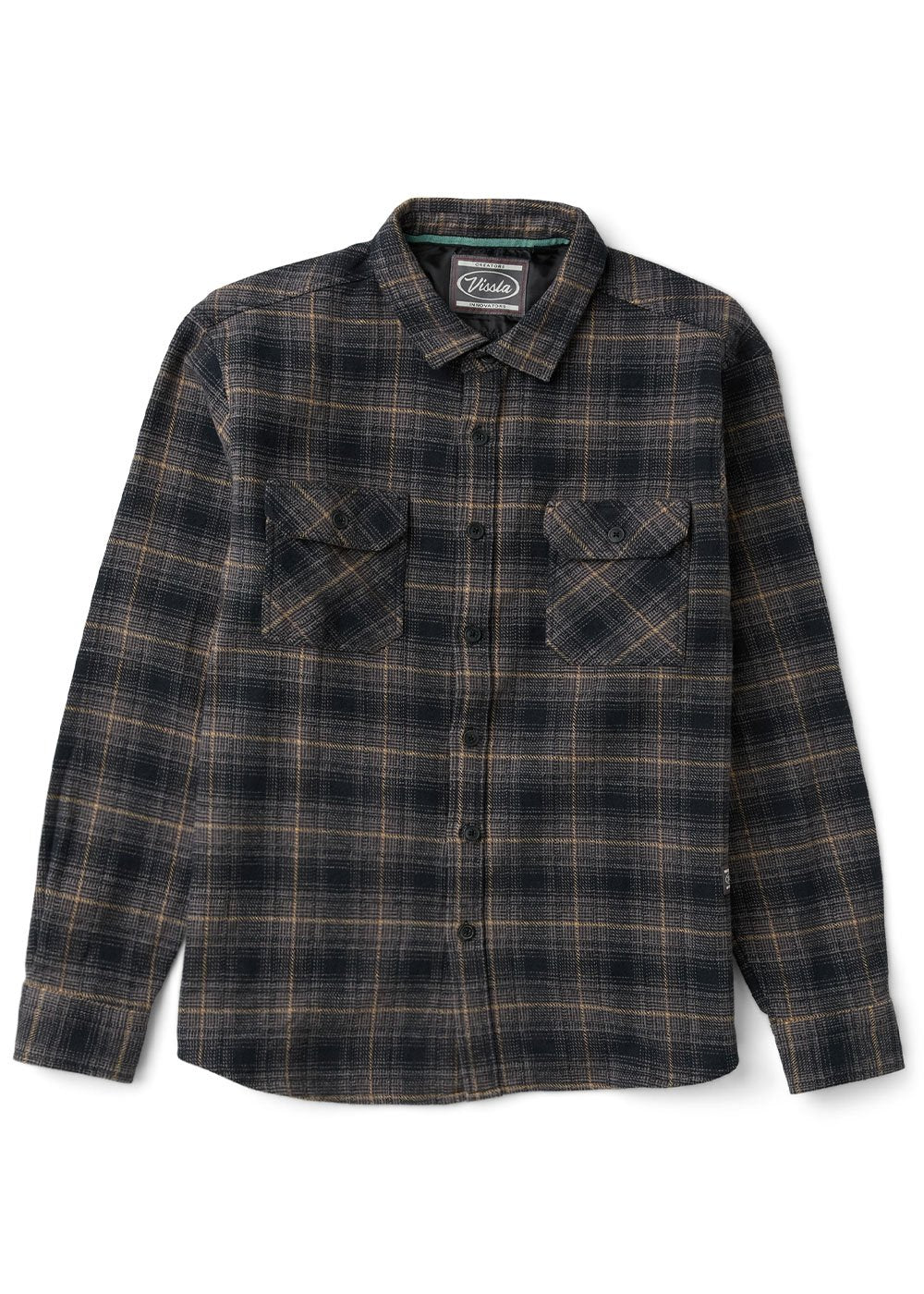 Vissla Creators Heavy Days Eco Long Sleeve Flannel - Black