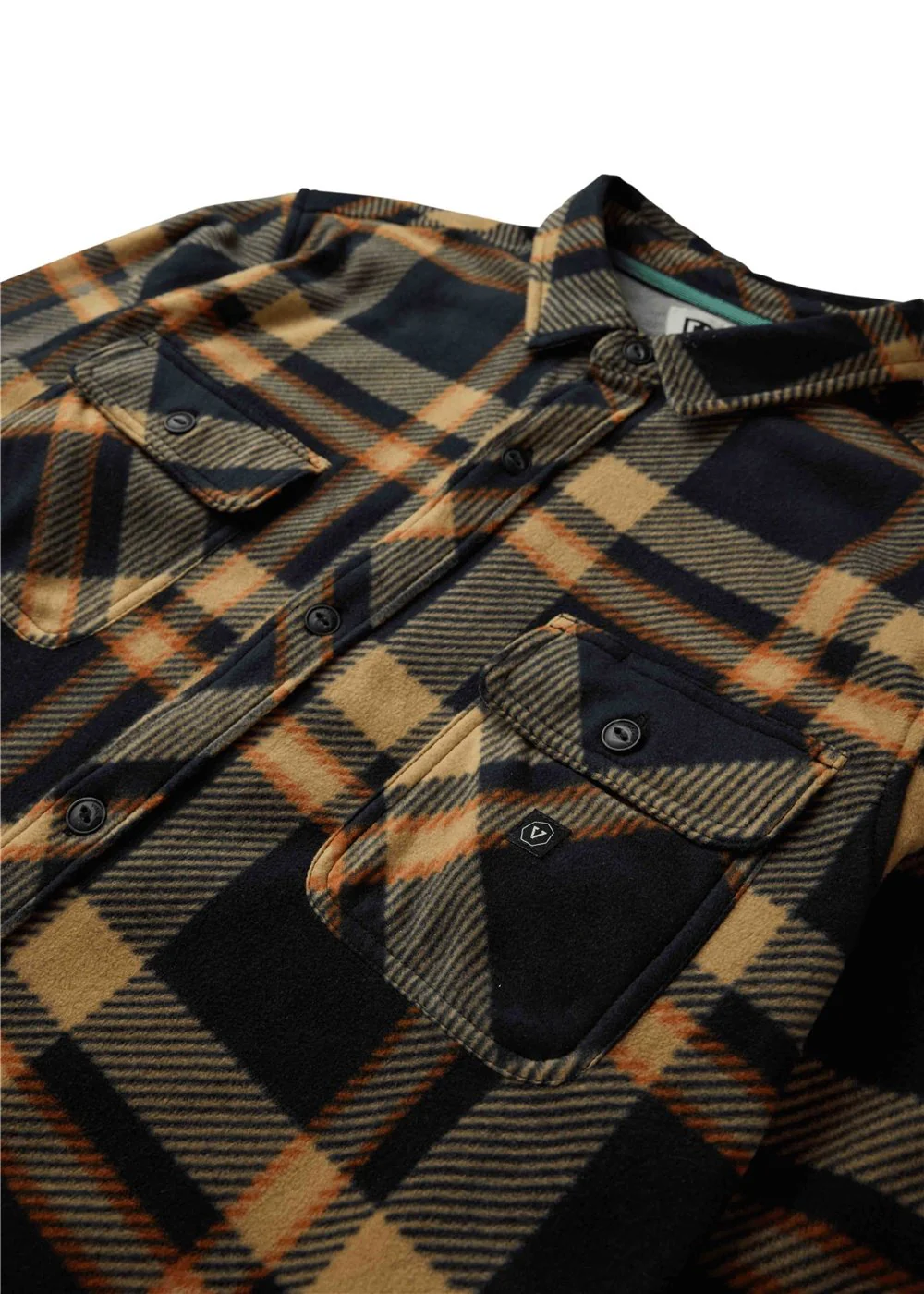 Vissla Eco-Zy Long Sleeve Polar Flannel - Black - Image 3