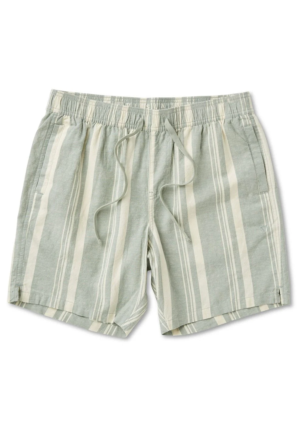 Vissla J. Linen Stripe Elastic Eco 18" Walkshort - Light Sage