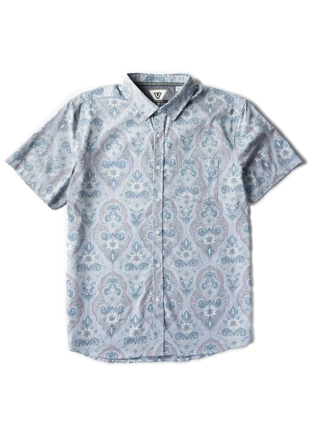 Vissla Mundaka Eco Short Sleeve Shirt - FADED DENIM