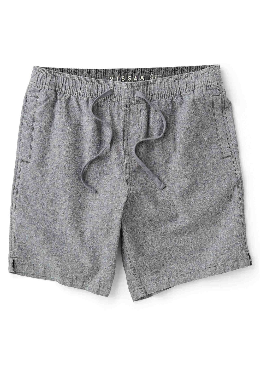 Vissla Rails Linen 18" Elastic Walkshort - Graphite