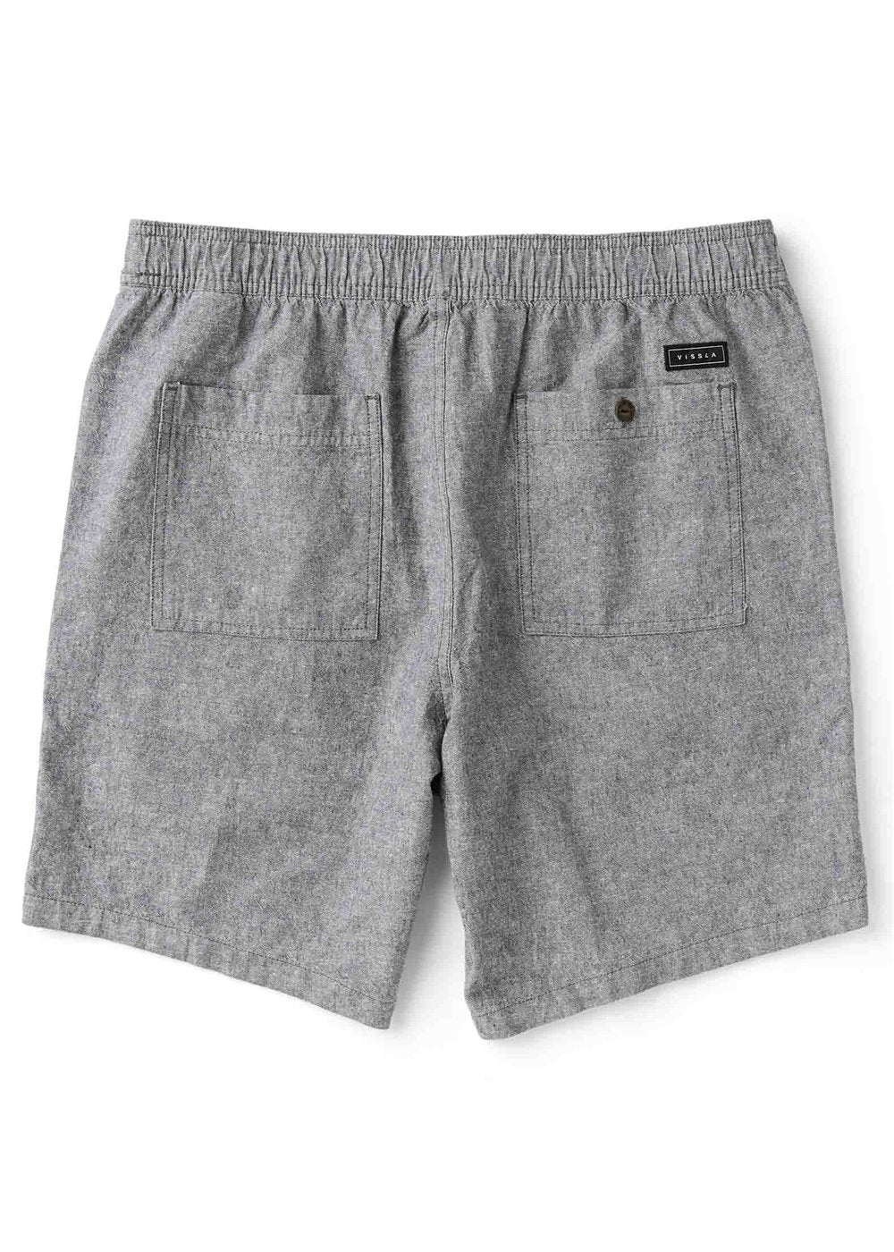 Vissla Rails Linen 18" Elastic Walkshort - Graphite - Image 2