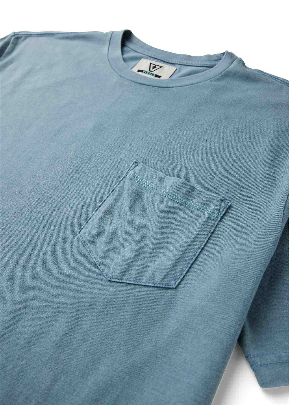 Vissla Solid Sets Cosmic Wash Short Sleeve Pocket Tee - Blue Haze - Image 3