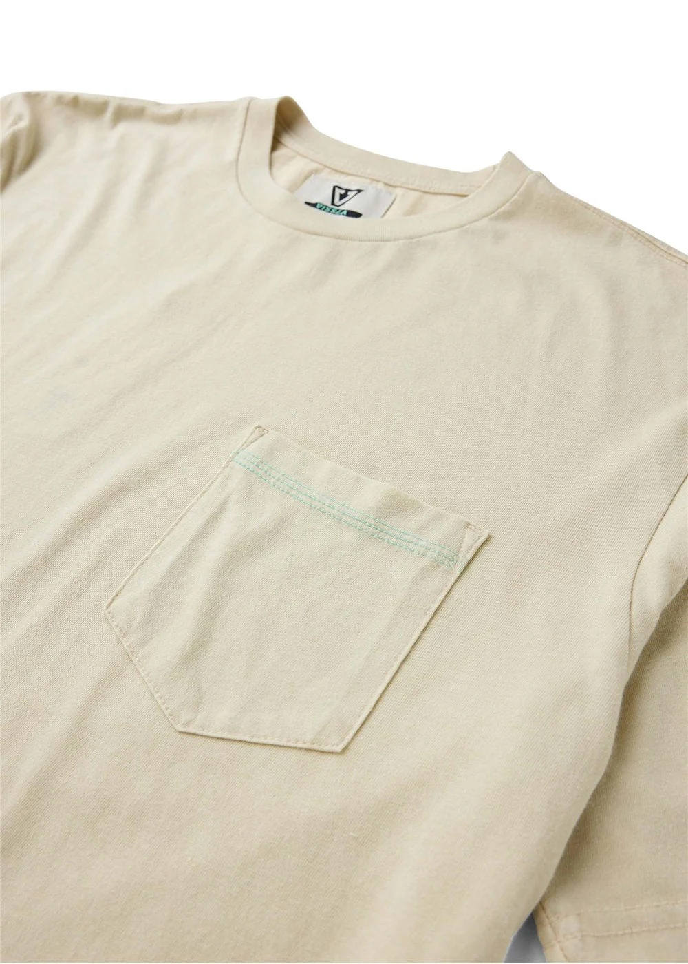 Vissla Solid Sets Cosmic Wash Short Sleeve Pocket Tee - Dune - Image 3
