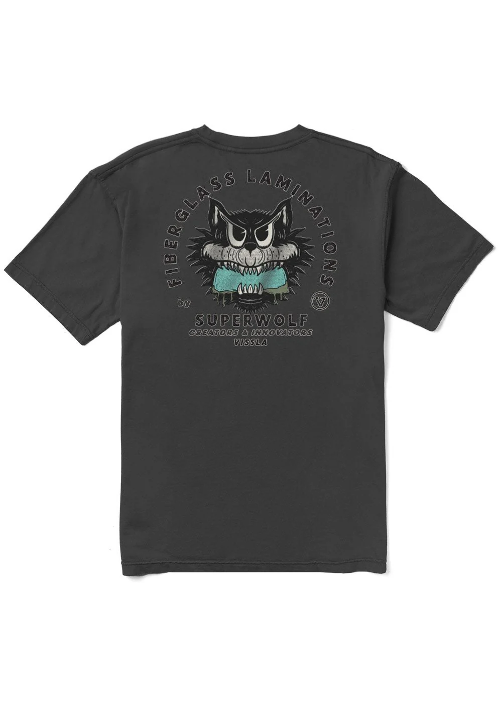 Vissla Super Wolf Premium Pkt Tee - BLACK