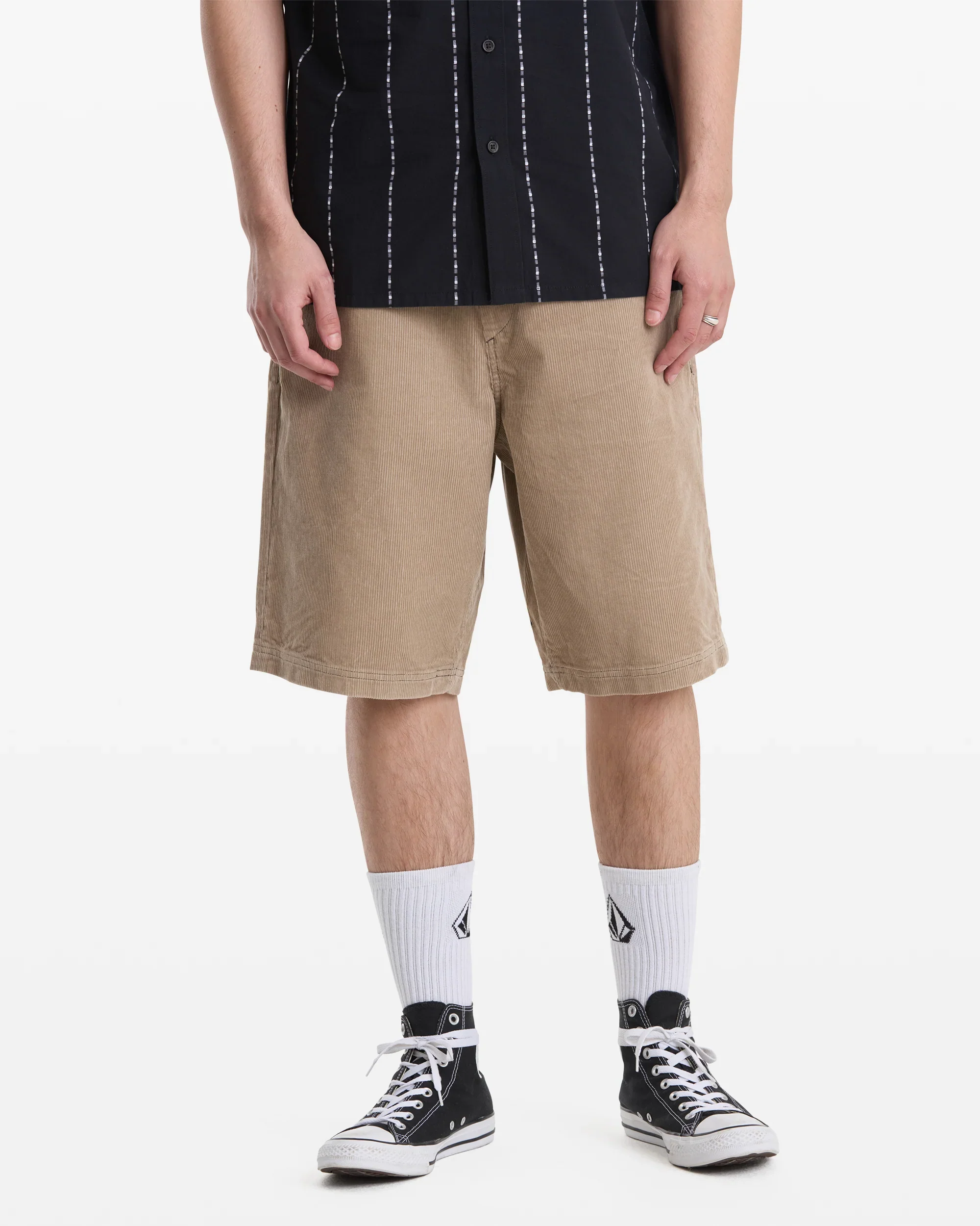 Volcom Freazy Loose Elastic Waiste Short 22" - Light Khaki