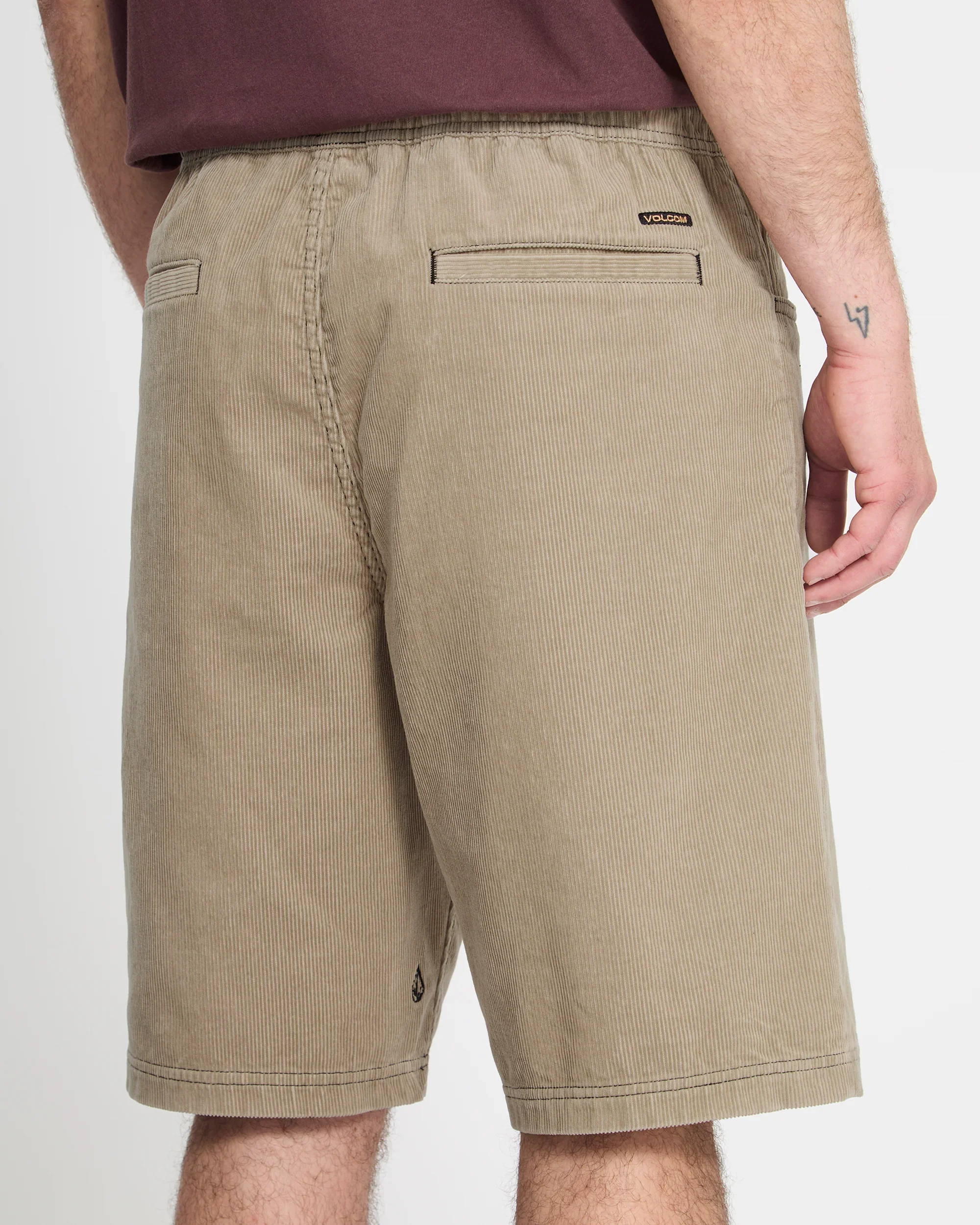 Volcom Freazy Loose Elastic Waiste Short 22" - Light Khaki - Image 3