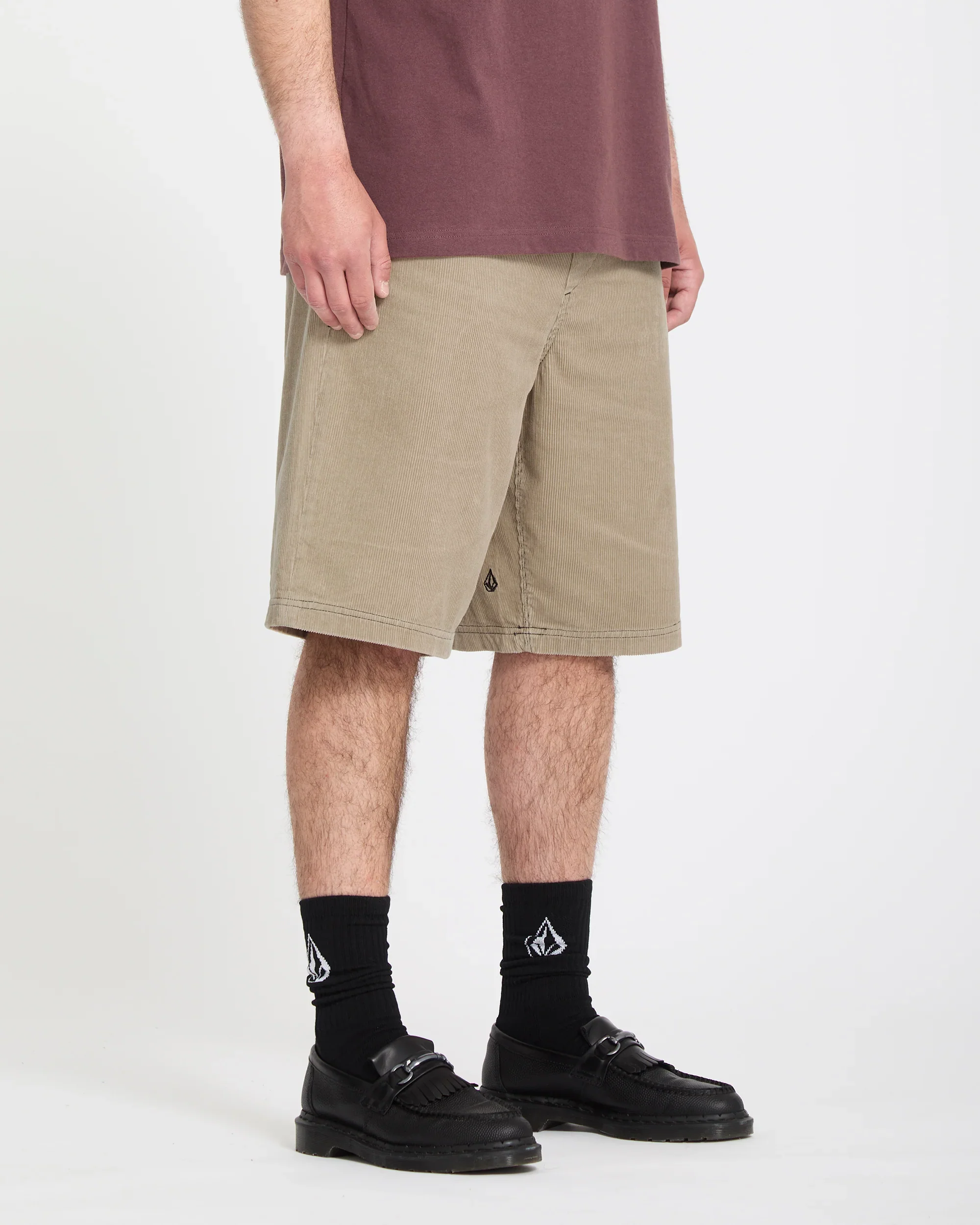 Volcom Freazy Loose Elastic Waiste Short 22" - Light Khaki - Image 4