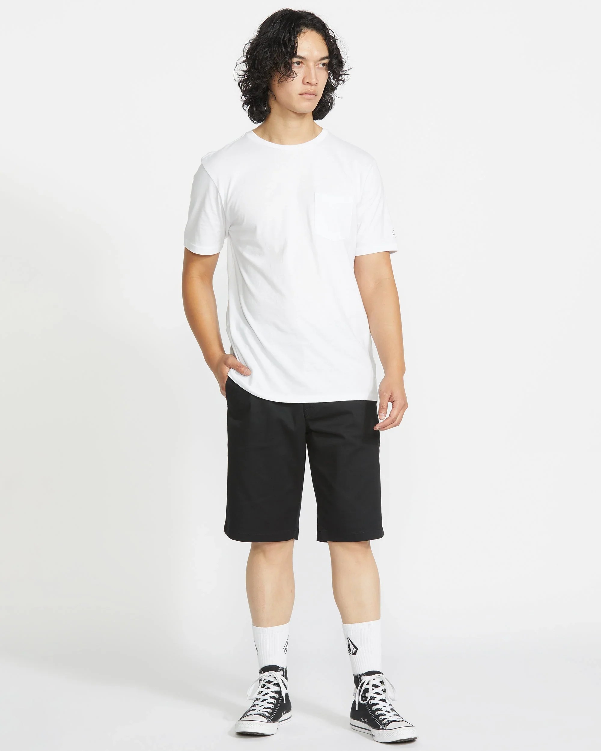 Volcom Frickin Modern Stretch Shorts - Black - Image 4