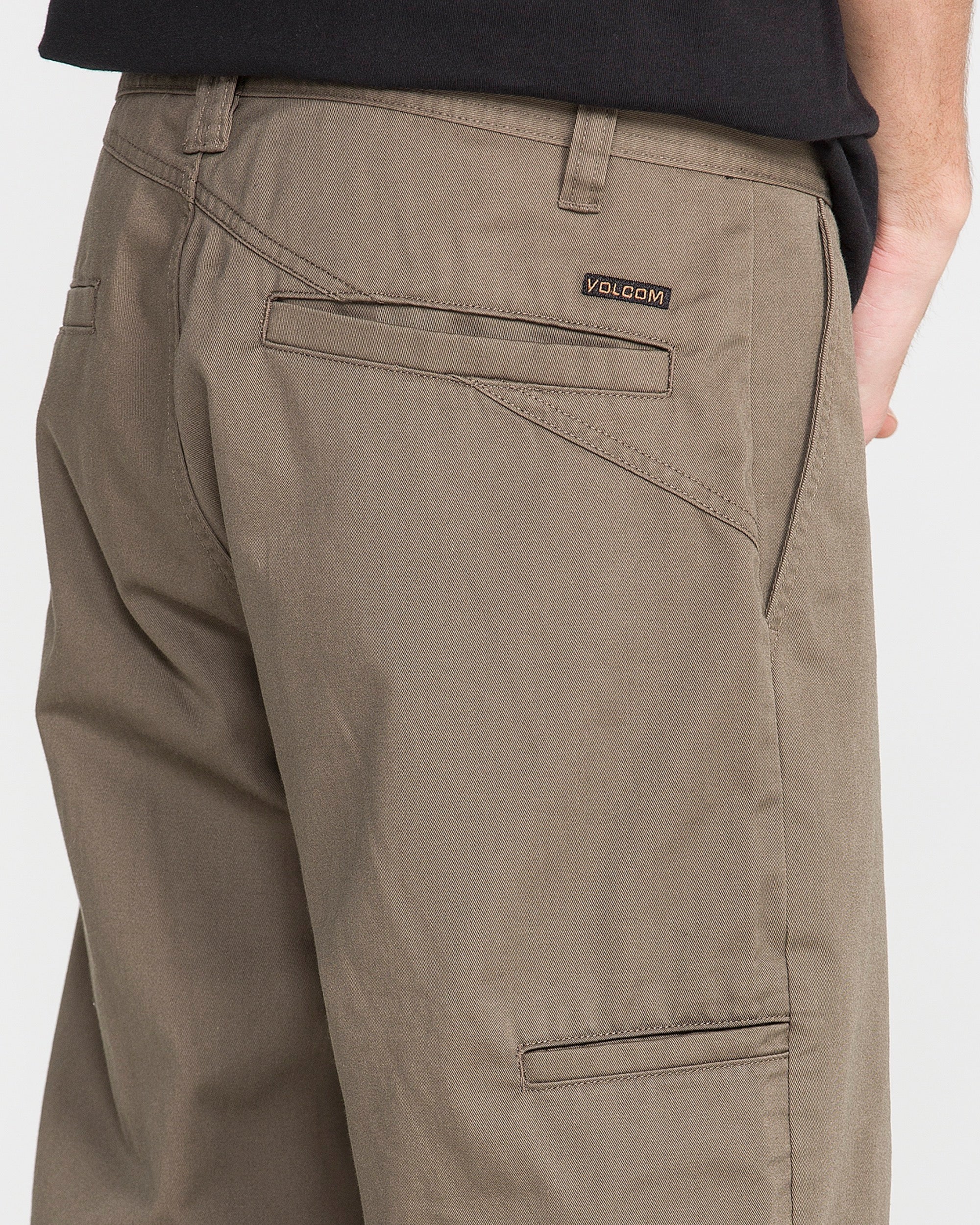 Volcom Frickin Relaxed Chino Pants - Mushroom - Image 3