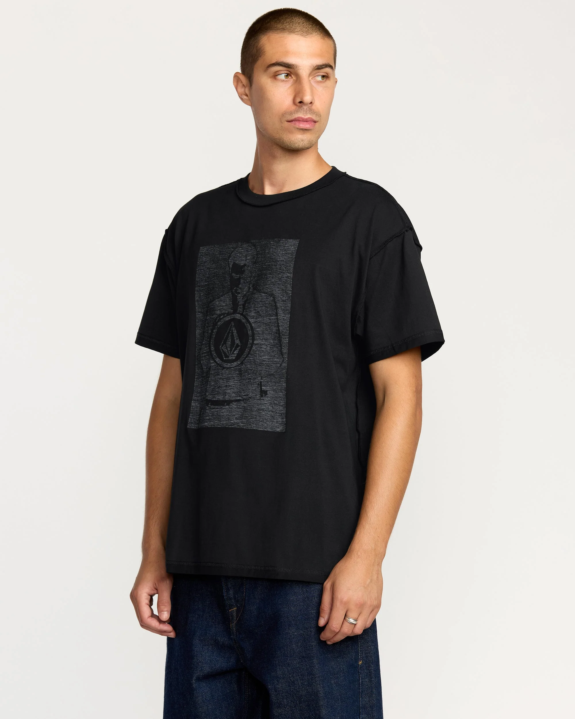 Volcom Men'S Povj Short Sleeve Tee - Black - Image 2