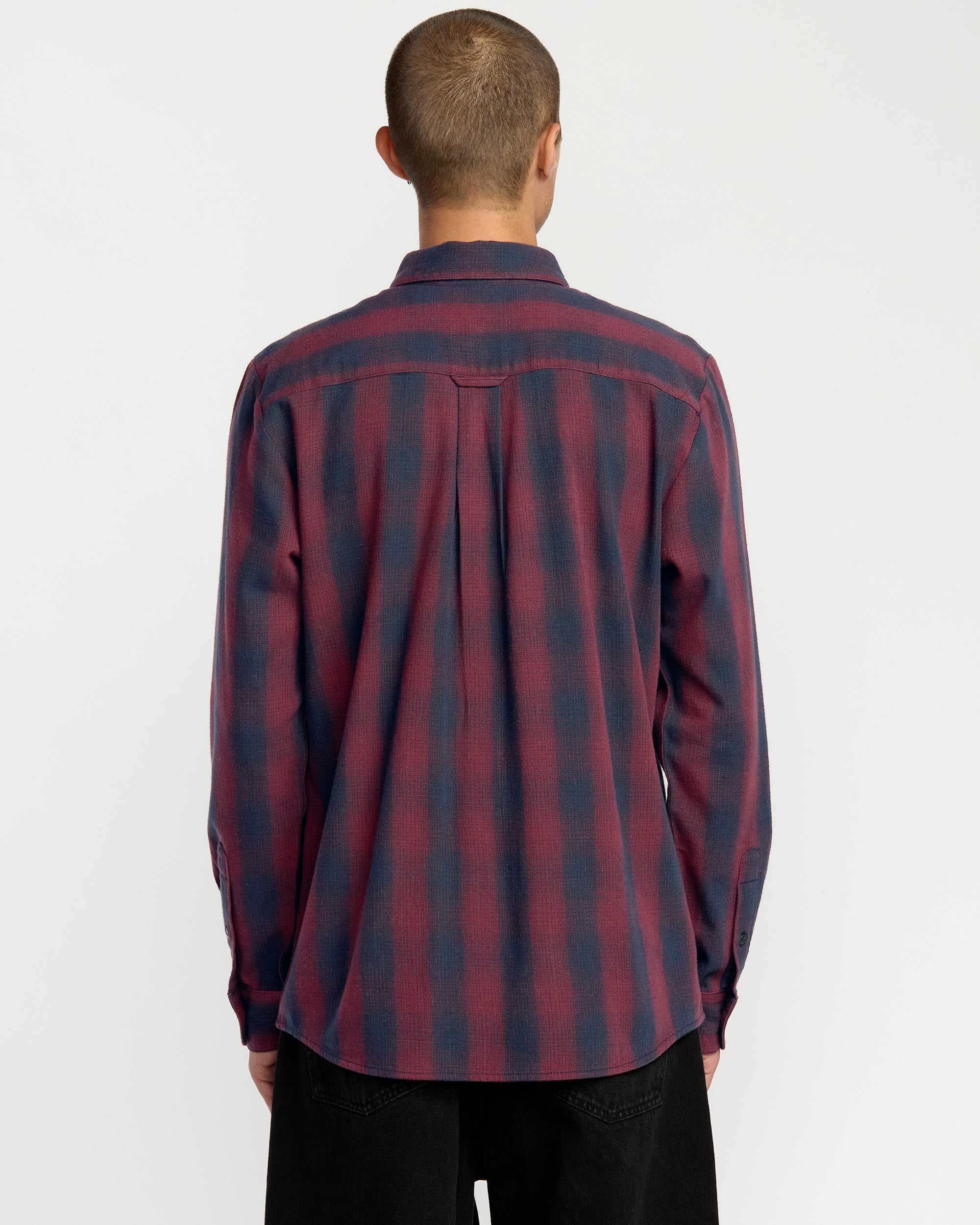 Volcom Men'S Shadowstone Flannel Long Sleeve Shirt - Navy - Image 2