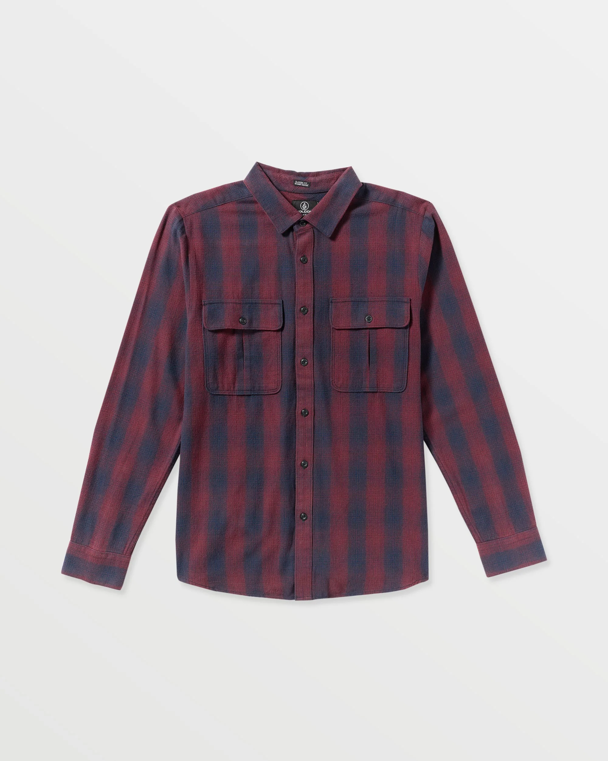 Volcom Men'S Shadowstone Flannel Long Sleeve Shirt - Navy - Image 4