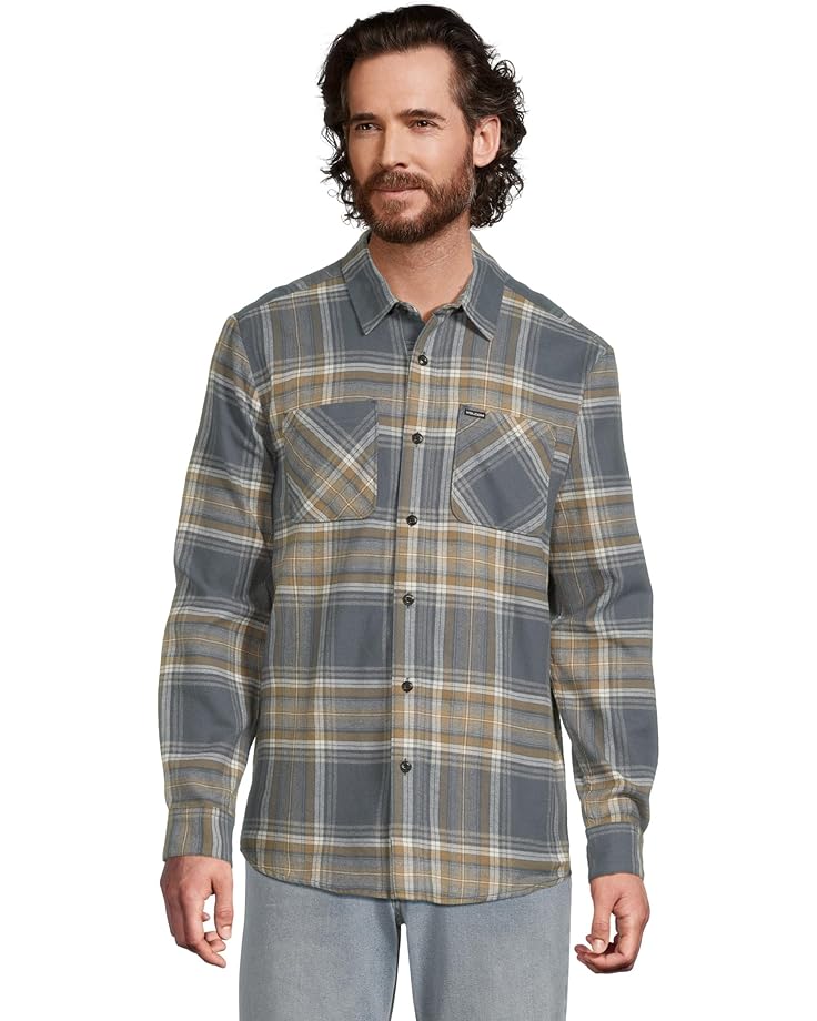 Volcom Netastone Flannel Long Sleeve Shirt - Dark Slate