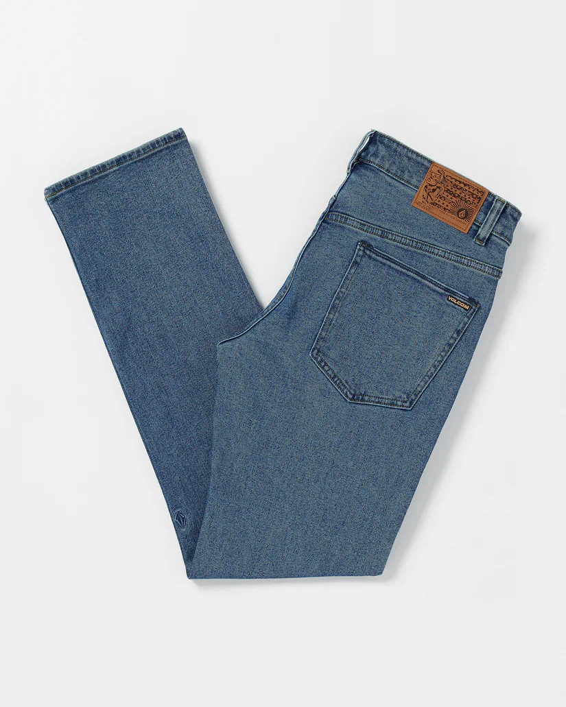 Volcom SOLVER MODERN FIT JEANS - WASHED BLUE - Image 2