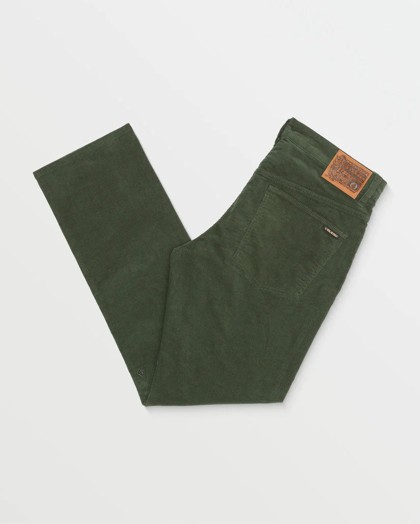 Volcom Solver 5 Pocket Corduroy Pants - SQUADRON GREEN - Image 2
