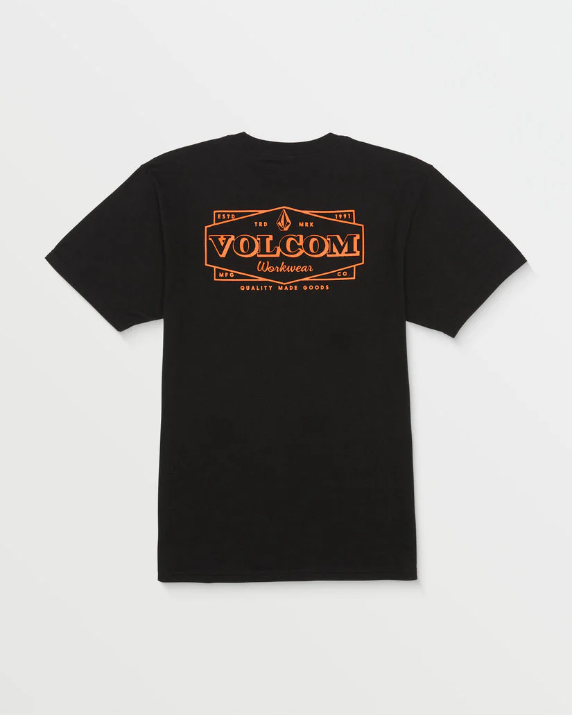 Volcom Workwear Union Short Sleeve Tee - BLACK