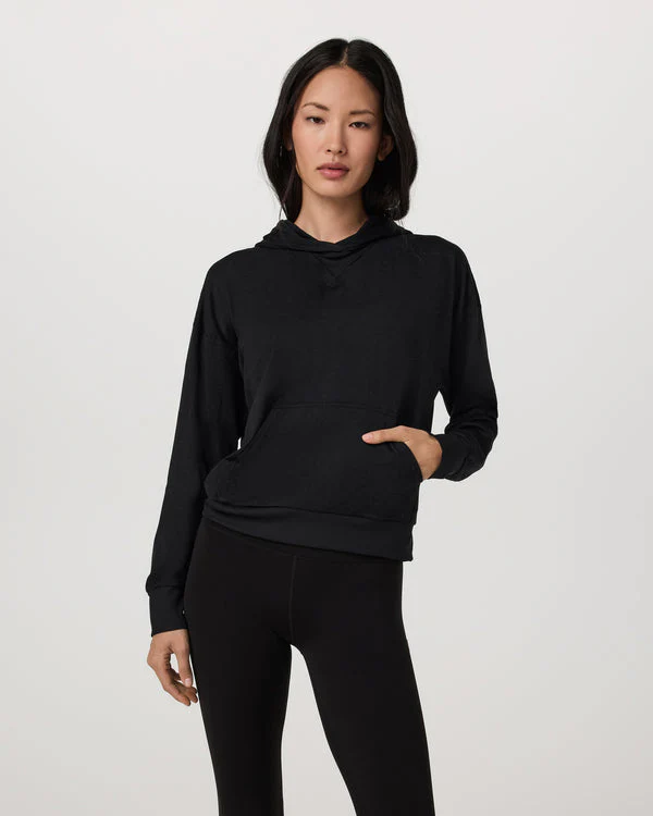 Vuori Halo Modern Pullover Hoodie - Black Heather