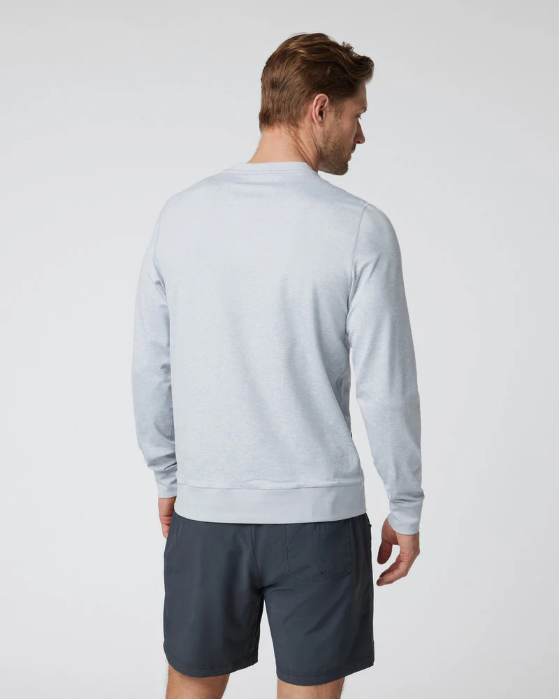Vuori Ponto Performance Crew - PLATINUM HEATHER - Image 2